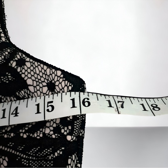 HS Heart Soul Black Lace Over Champagne Fit and Flare Dress (small) - Picture 11 of 13
